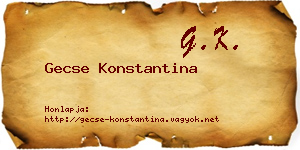 Gecse Konstantina névjegykártya